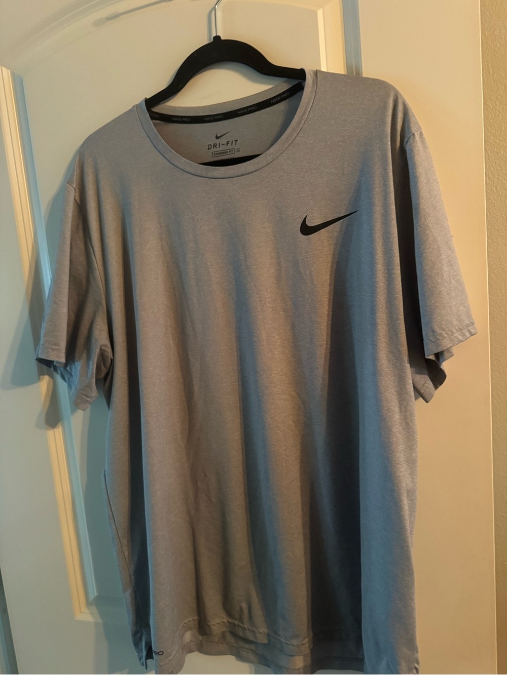 Nike Men’s Dri-FIT Short Sleeve Tee - Gray with Black Swoosh